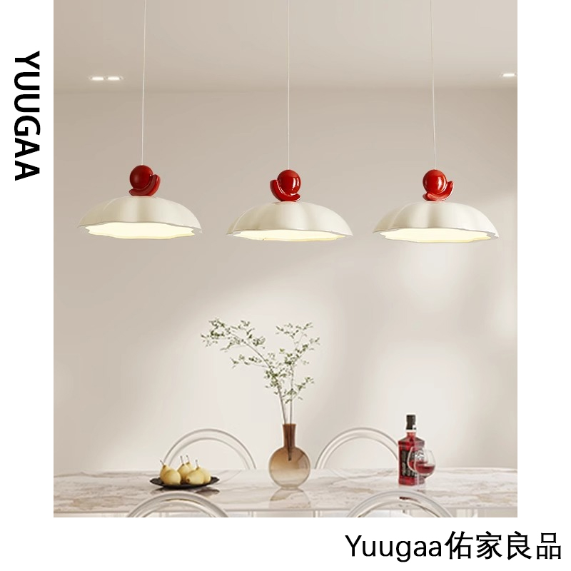 法式奶油风简约餐厅吊灯创意个性