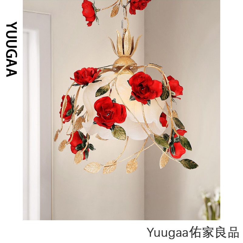 佑家田园卧室吊灯女孩公主房浪漫