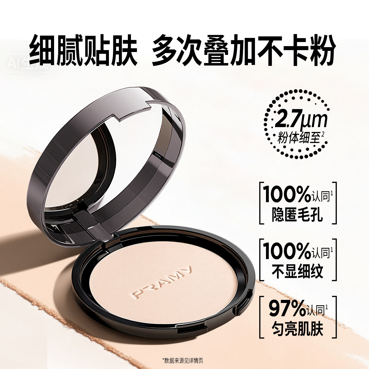 PRAMY柏瑞美大码柔焦粉饼控油哑图片