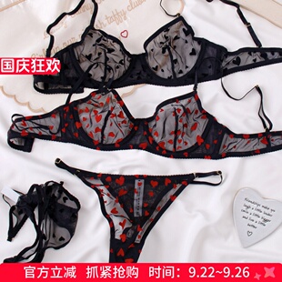 欧美性感文胸有钢圈内衣薄款 聚拢舒适套装