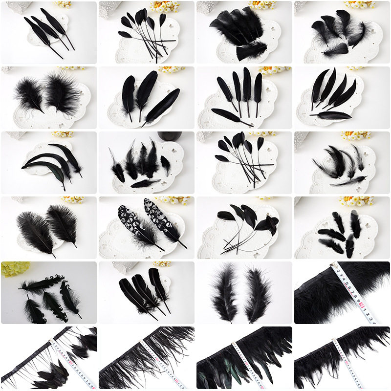 圣诞节diy黑色羽毛工艺装饰羽毛婚庆羽毛天使翅膀服装辅料手工,饰品/流行首饰/时尚饰品新,其他DIY饰品配件,淘宝优惠券,粉丝福利购,淘宝优惠卷