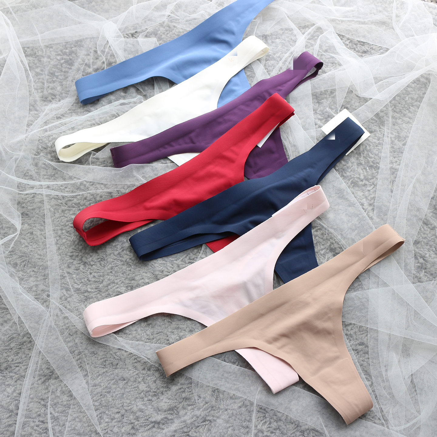 T1498｜外贸欧美内裤女丁字裤紧实弹力窄面t裤光面纯色基础打底