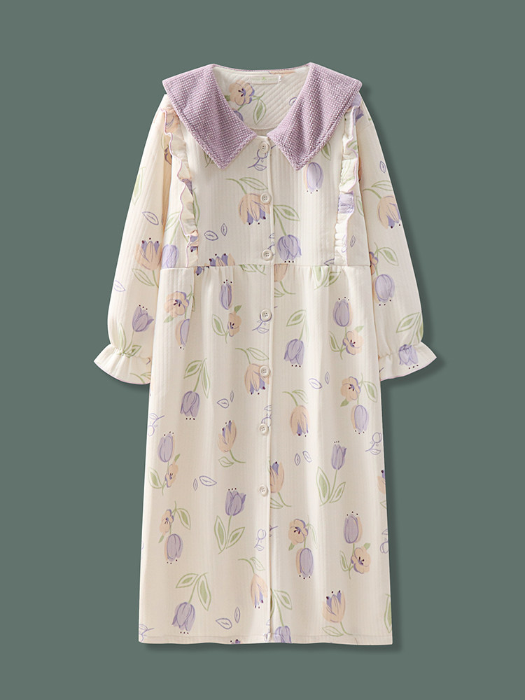 가을 겨울 에어 코튼 수유 잠옷 수유 스커트 분만실 산부인과 검진 스커트 대형 잠옷 감금 스커트 야외 착용 가능