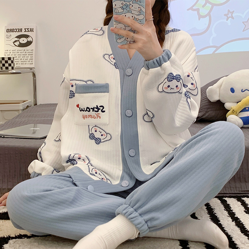 秋冬季月子服春秋产后十月份10空气棉孕妇孕期睡衣哺乳居服套装