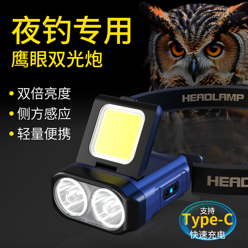 追踪号钓鱼专用感应帽夹帽檐灯