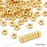 14K 10 штук, цветы сливы со средним отверстием, толщиной 4,5x1,8 мм.