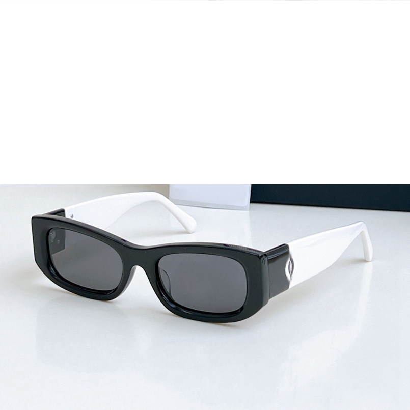 长方形小框太阳眼镜5525男女通用时尚网红风遮阳墨镜防紫外线黑白