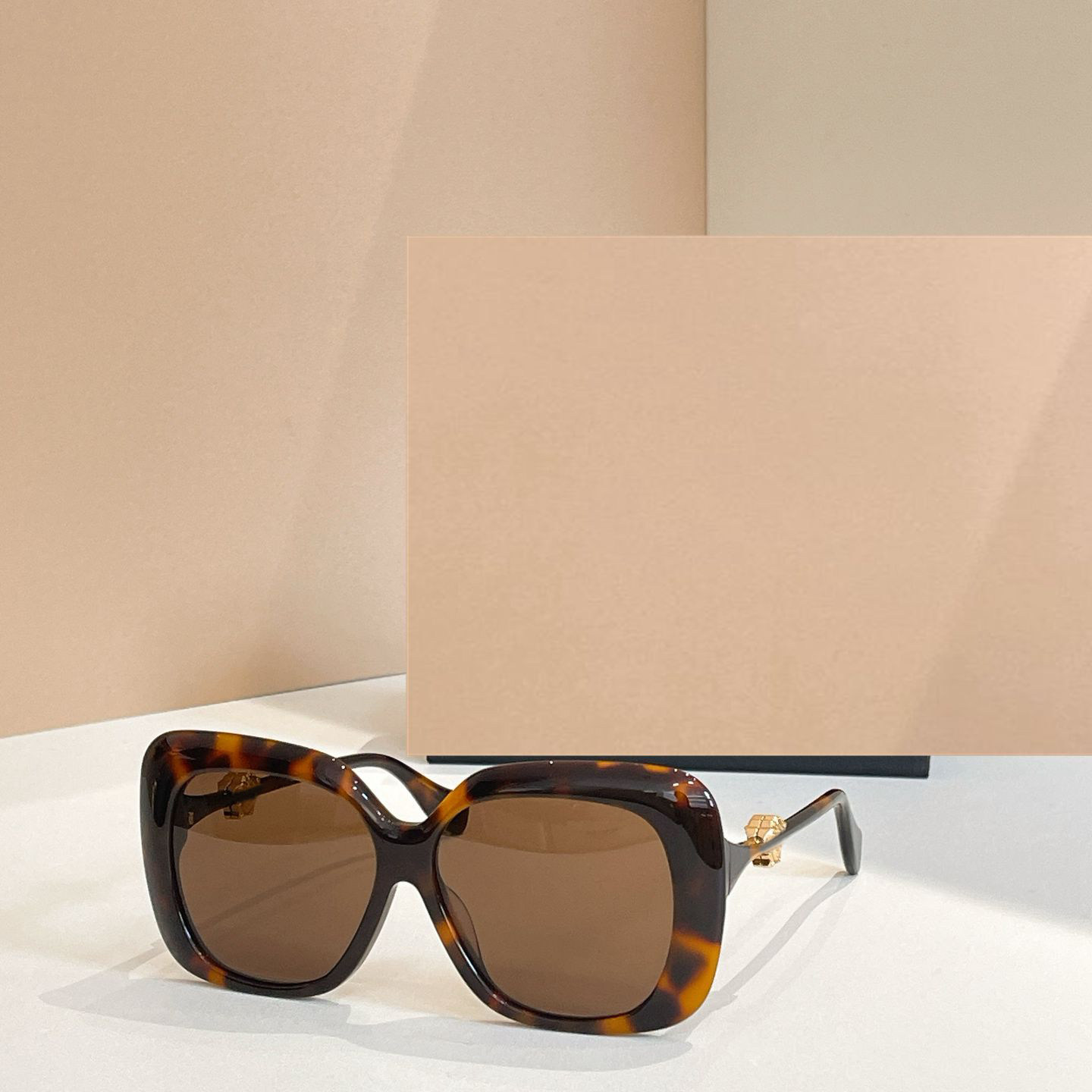 方形大框太阳眼镜男女通用4499U时尚圆脸显瘦遮阳墨镜素颜玳瑁黑