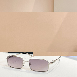 男士金属方形太阳眼镜01590时尚素颜遮阳墨镜女可配蓝光度数灰绿