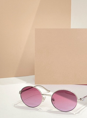 金属圆形遮阳太阳镜男女款网红风