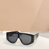 男女通用板材连体大框太阳眼镜1950S时尚 素颜显脸小遮阳墨镜黑白