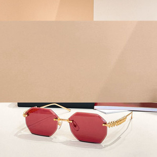 金属多边形无框太阳眼镜女士0885S时尚 网红风遮阳墨镜男防紫外线