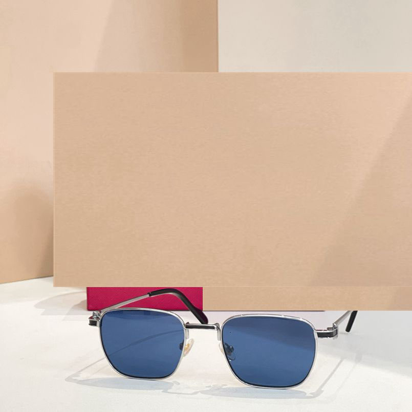 男士金属方形小脸太阳眼镜0518O时尚休闲风遮阳墨镜女防紫外线蓝