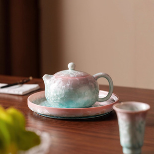 窑变结晶釉渐变西施壶单壶家用陶瓷手工茶壶个人专用高颜值泡茶壶