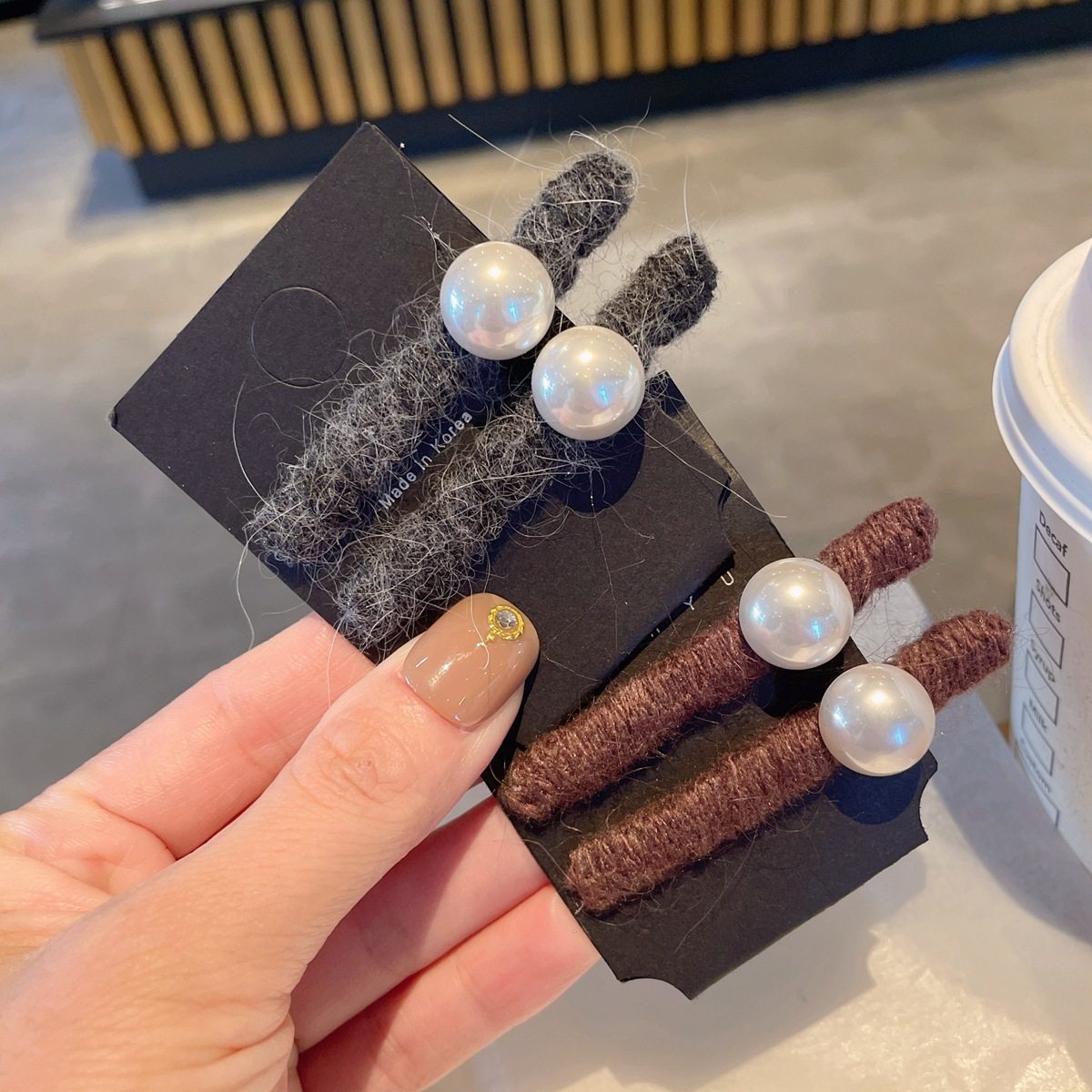 高级感毛线珍珠鸭嘴夹一字夹简约百搭刘海夹侧边夹时尚发夹发卡,饰品/流行首饰/时尚饰品新,民族风发饰,淘宝优惠券,粉丝福利购,淘宝优惠卷