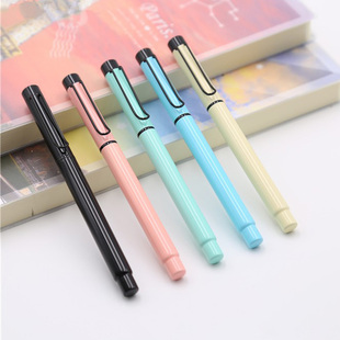 烂笔头6001钢笔正姿金属杆老式 挤压捏胆吸墨书法练字小学生三年级用男女孩生暗包尖初学者免费刻字特细0.38mm