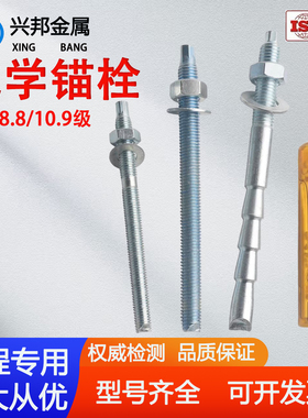 化学膨胀螺栓高强度8.8级化学锚栓倒锥形定型锚栓m12m16m18m20m24