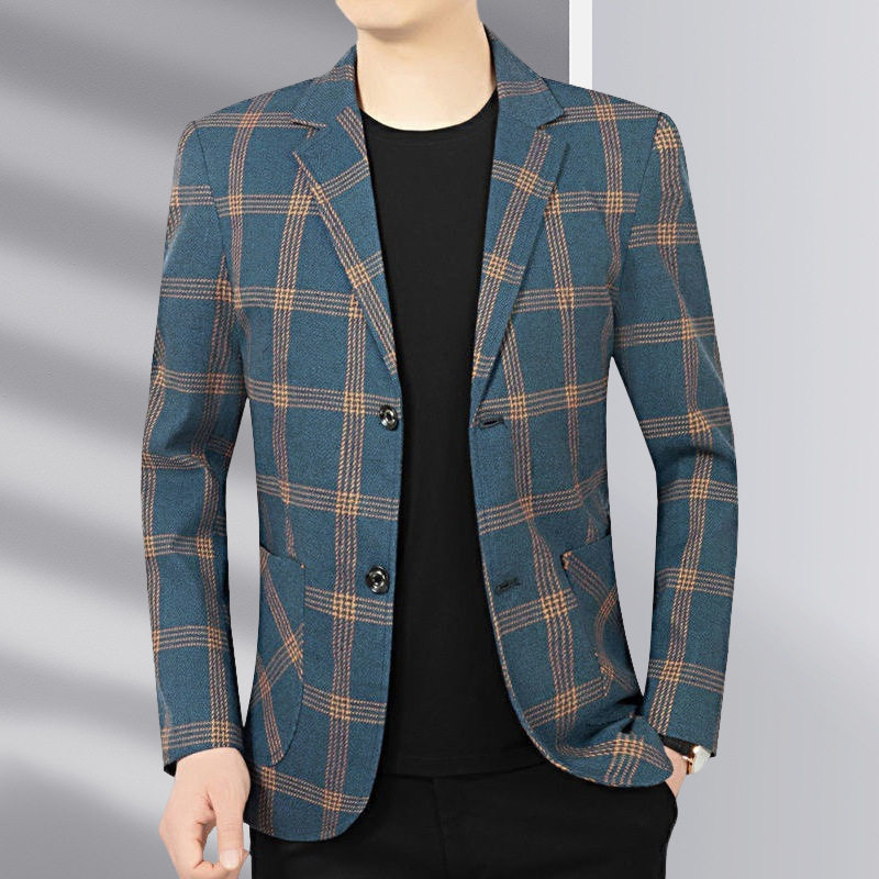 2025春秋季新款中青年男士西服外套商务休闲爸爸装便西上衣服西装