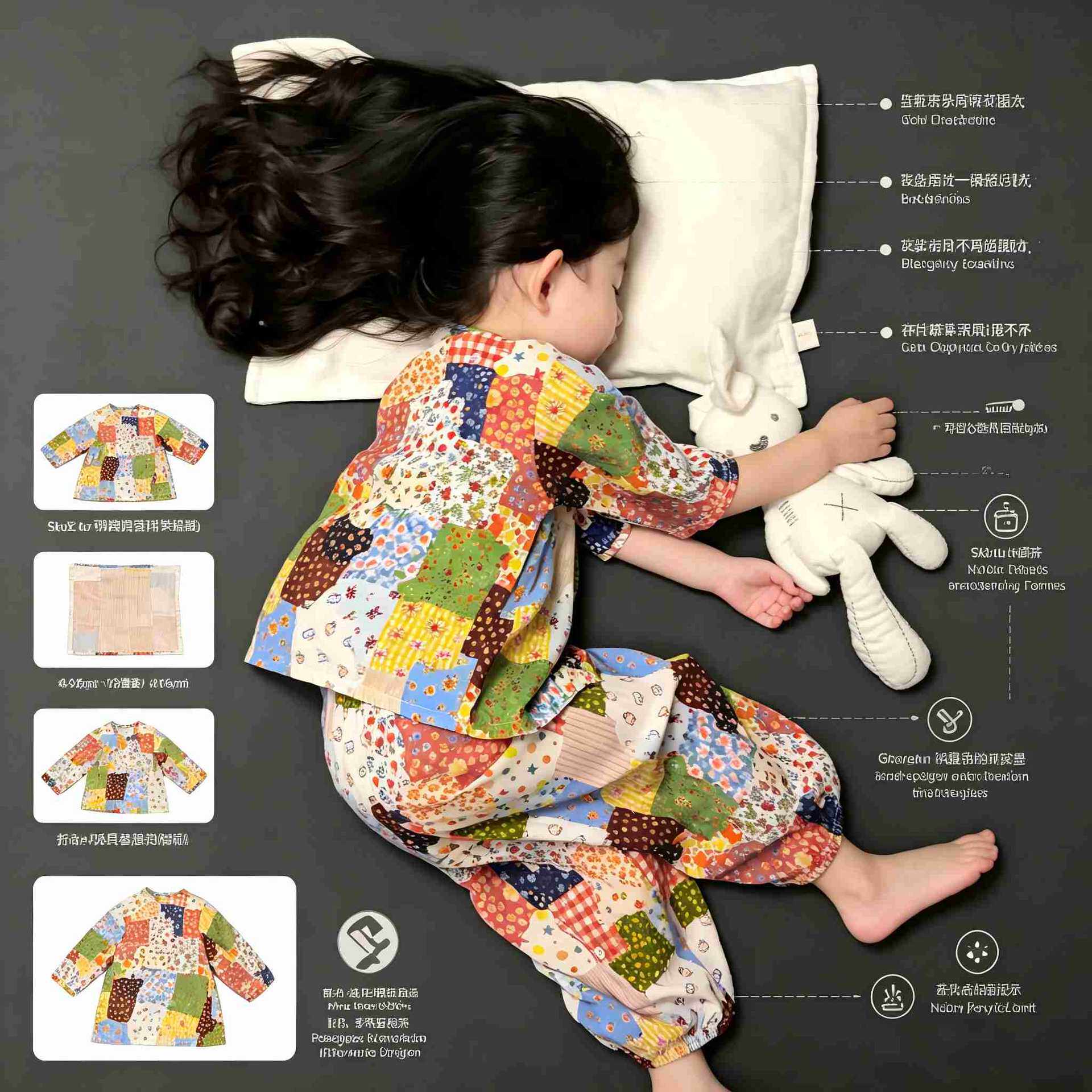 儿童棉绸睡衣套装夏季新款男童女童小孩薄款空调家居服人造棉裤子图片