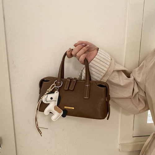 韩国chic复古枕头包手提斜挎