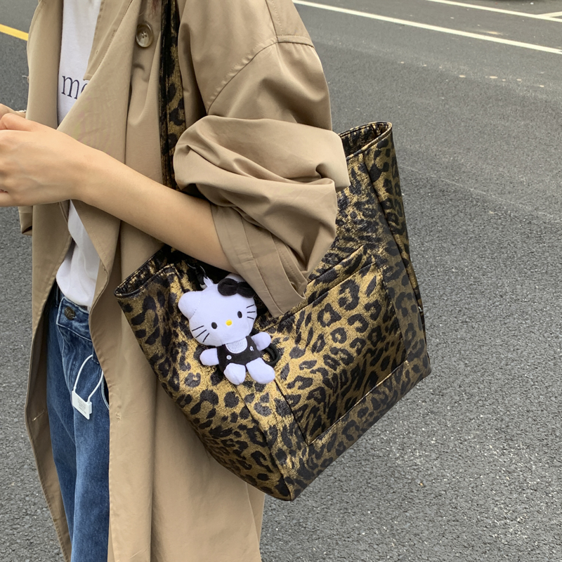 豹纹托特包女大容量包包2025新款