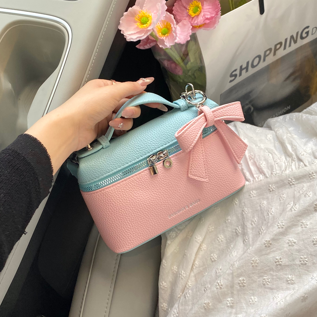 小众设计斜挎包手提小方包