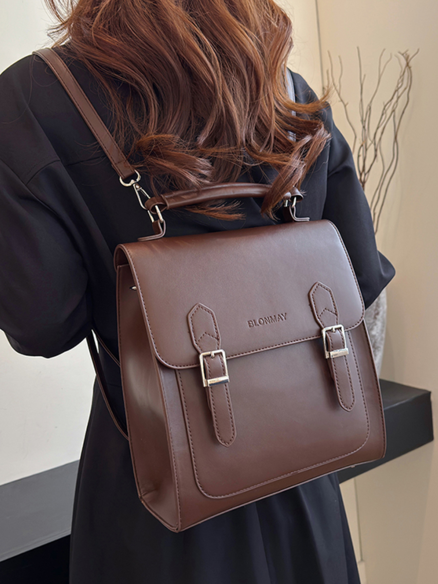 英伦复古学院风双肩包女2024新款高级感书包女生大学生旅行小背包