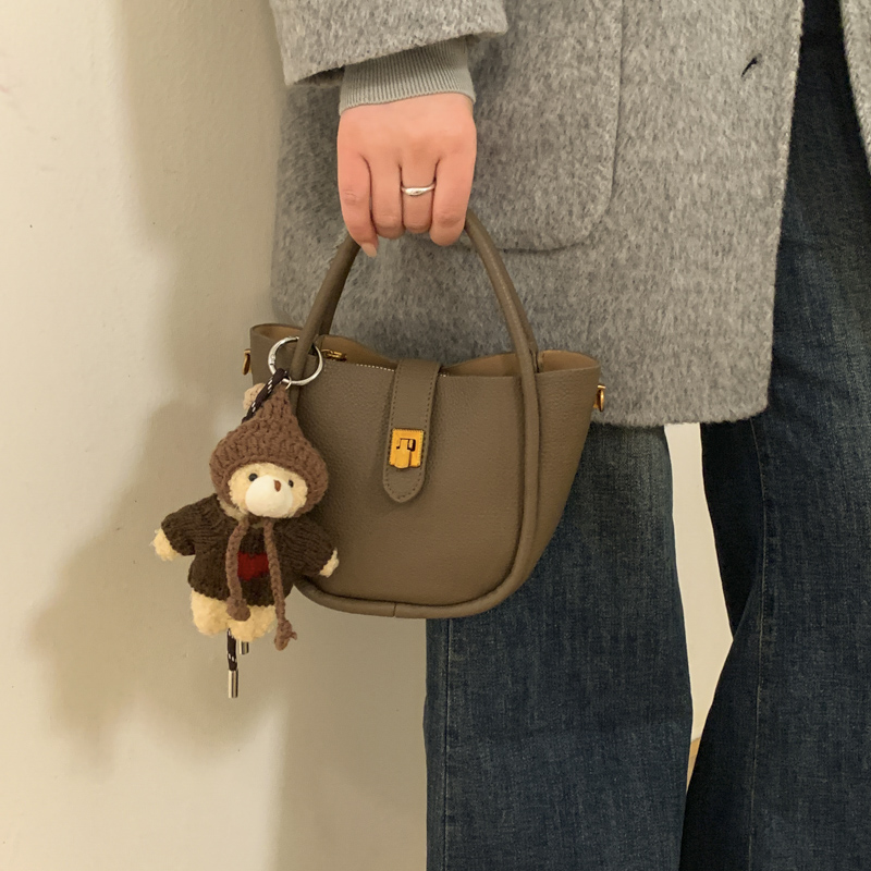 mini小水桶包2025新款荔枝纹