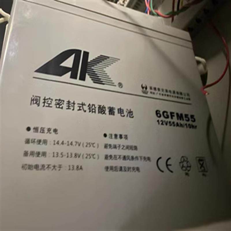 蓄电池6FM55 阀控密封铅酸型电瓶 消防排烟风机EPS直流屏应急电