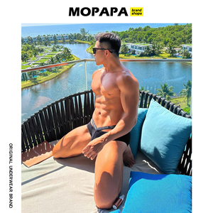 MOPAPA在巴厘岛度假男士个性腰带设计螺纹棉潮内裤低腰性感三角裤