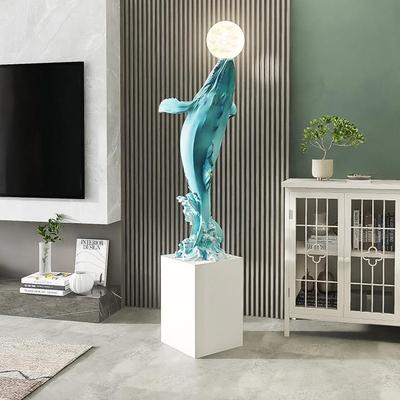 鲸鱼摆件客厅大型落地玄关电视柜沙发旁边装饰品乔迁新居开业礼品