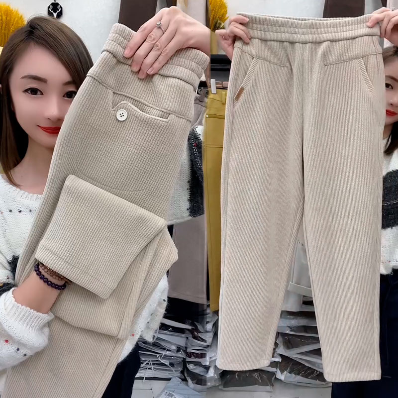 高腰时尚休闲长裤百搭显瘦女裤