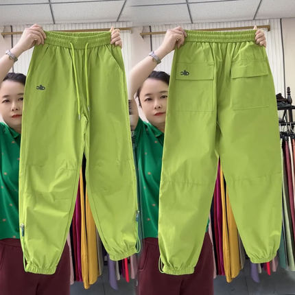 夏季新款速干九分休闲女裤时尚百搭运动裤束脚宽松显瘦洋气哈伦裤