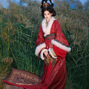 【楚辞】楚制秋冬马山楚墓直裾仙气战国袍汉服长拖尾内搭直裾女款