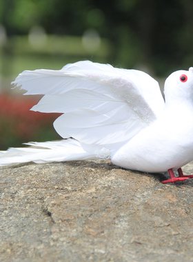 厂家直销婚庆商场羽毛展翅和平鸽