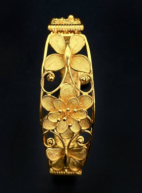 银笙歌汉服秀禾服女性镂空手镯