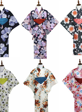 日本传统和服浴衣女 进口纯棉质地拍摄旅游烟写真YUKATA特价清仓