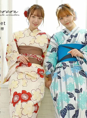 日本和服浴衣女 传统正装款式 YUKATA日式拍照复古旅游cos服饰纯