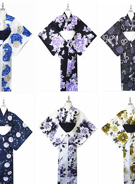 日本大码和服浴衣女传统纯棉面料