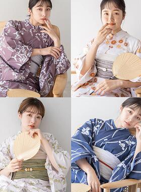 日本和服浴衣女传统款式高级纯棉质地日本旅游写真和服浴衣YUKATA