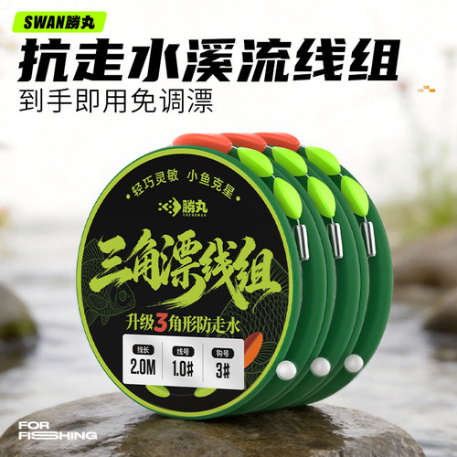 胜丸三角漂溪流线组金袖秋田袖有刺三粒漂小鱼白条防走水小物钓
