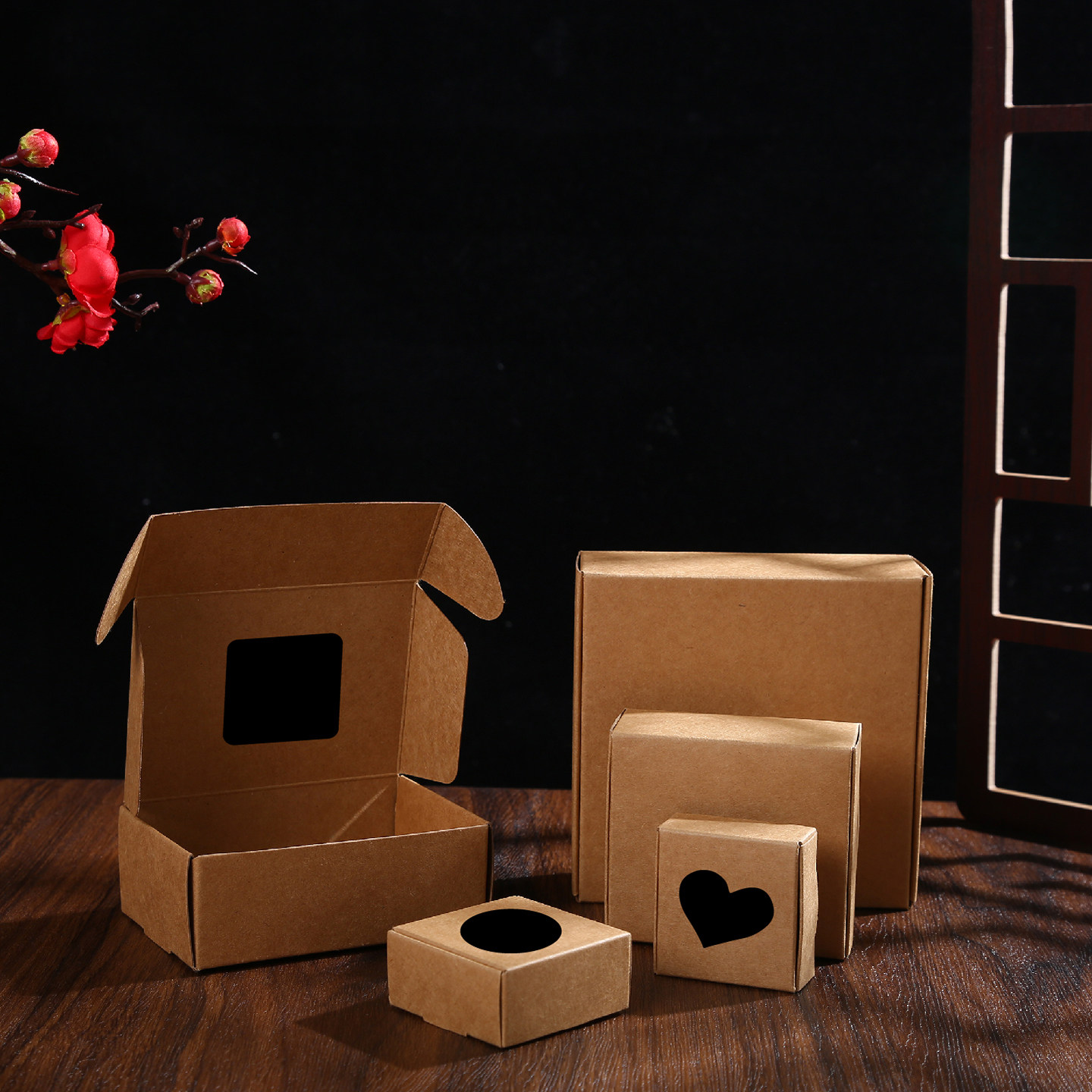 现货牛皮纸盒复古手工皂包装盒小饰品纸盒精油盒飞机纸盒diy定制