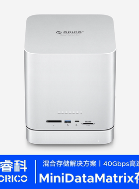 奥睿科MiniDataMatrix存储系统适用于mac mini m4扩容扩展底座studio display转换器桌面拓展坞兼容雷电3/4