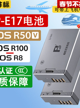 沣标EOS R100高容量R50 V1适用佳能R8 R10电池LP-E17微单RP M3 M5 M6II相机760D 750D 800D二代77D充电器200D