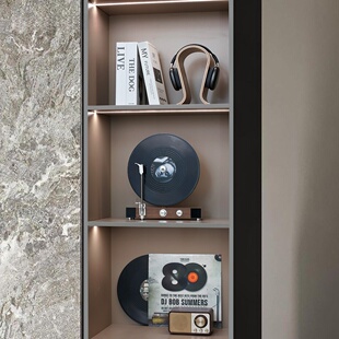 高档轻奢家居电视壁龛书柜开放格摆件高级感小众艺术设计软装饰品