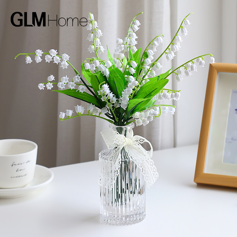 ins风铃兰花假花仿真花客厅摆设现代简约餐桌花插花装饰花艺摆件