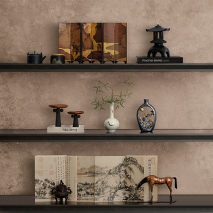 新中式禅意宋代美学玄关茶室摆件样板间软装饰品家居桌面摆设
