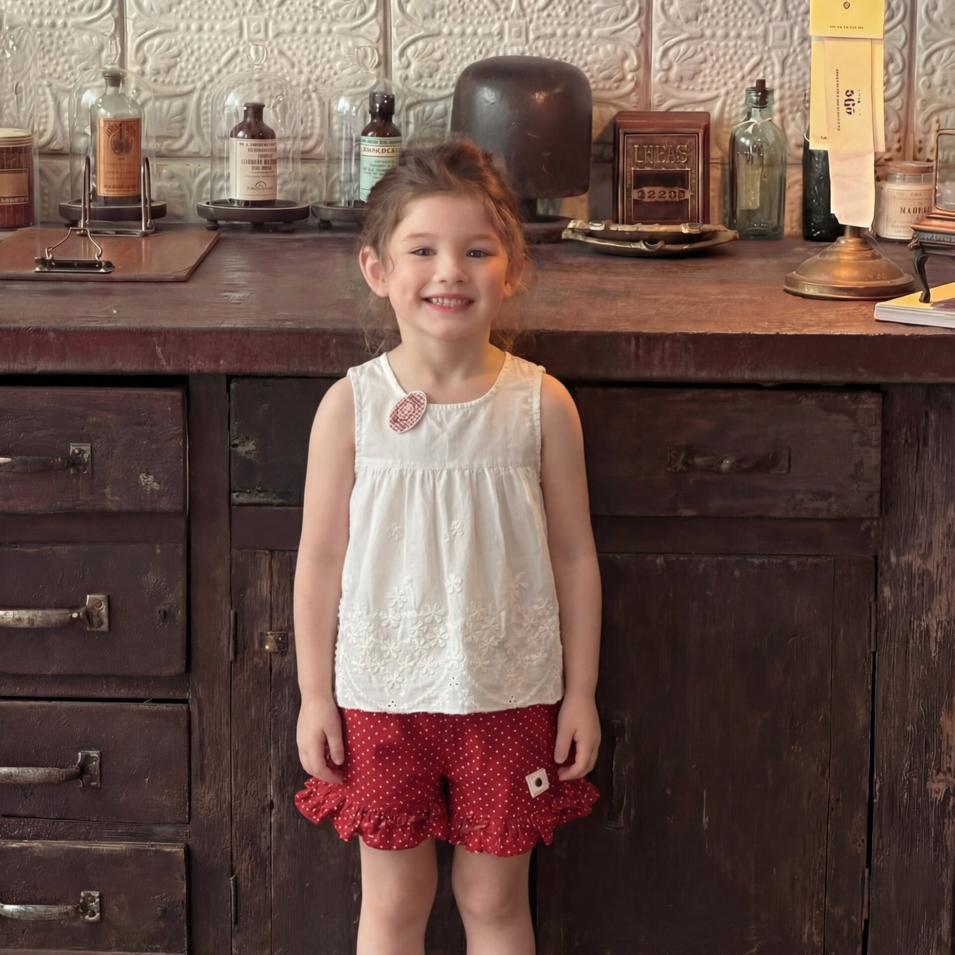 女童背心2026夏季新款韩系女宝白色吊带洋气无袖花边上衣108