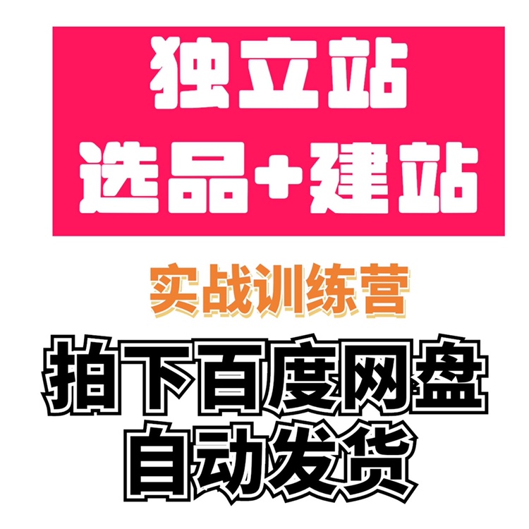 跨境电商独立站选品建站实战训练营视频教程20