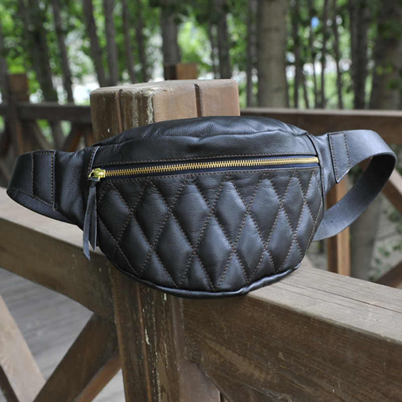 Retro Top layer leather genuine leather locomotive Waist pack men and women currency Riding Chest pack Dumplings Diamond lattice Diagonal a leather bagin the Leather/Lady bags/Men's bag, Men&#39;s bags  category - from Buy2taobao.com to provide professional Taobao agent buy service